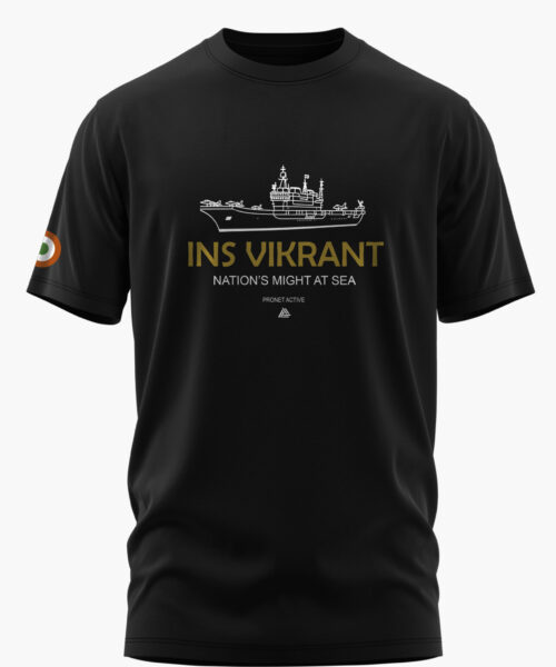 INS VIKRANT NATION'S MIGHT COTTON T-SHIRT