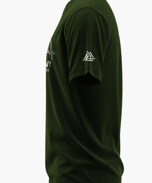 NAVY HEARBEAT COTTON T-SHIRT