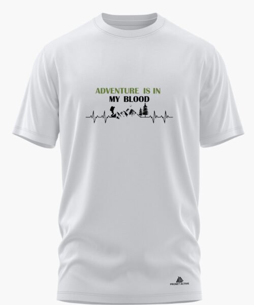 ADVENTURE IS IN MY BLOOD COTTON T-SHIRT
