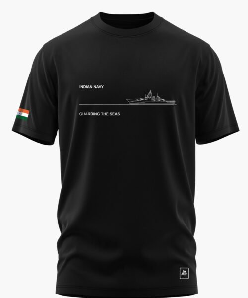 INDIAN NAVY GUARDING THE SEAS COTTON T-SHIRT