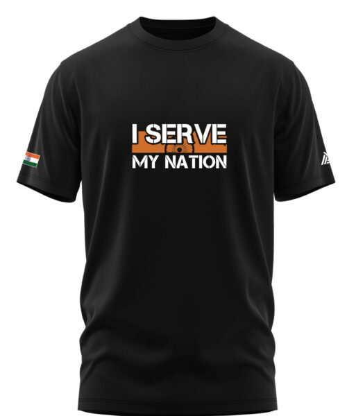 I SERVE MY NATION COTTON T-SHIRT
