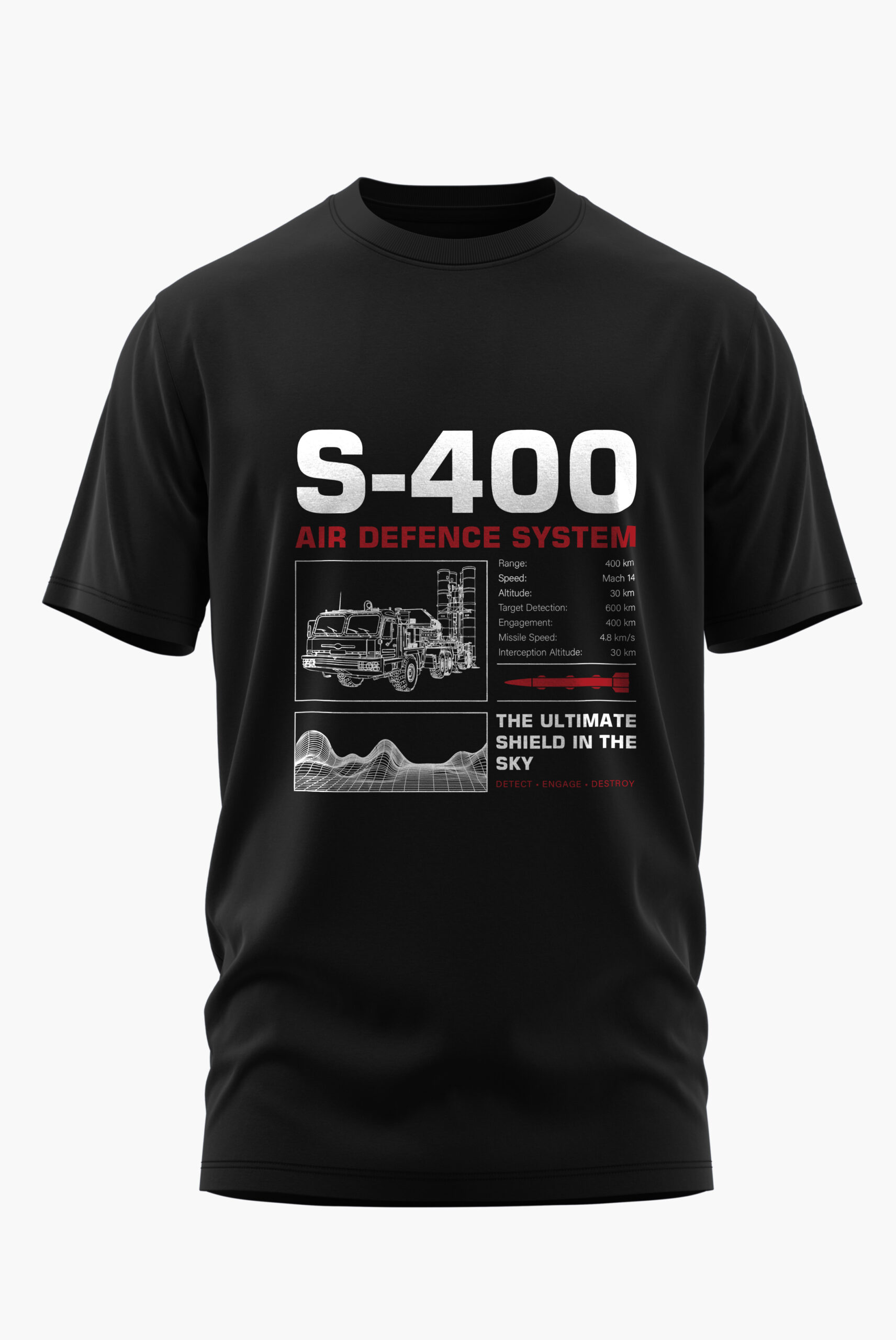 S400 AIR DEFENCE SYSTEM COTTON T-SHIRT