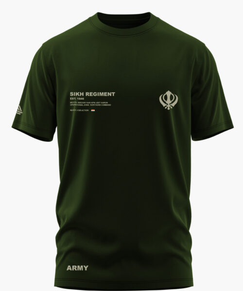 SIKH REGIMENT READY FOR ACTION COTTON T-SHIRT