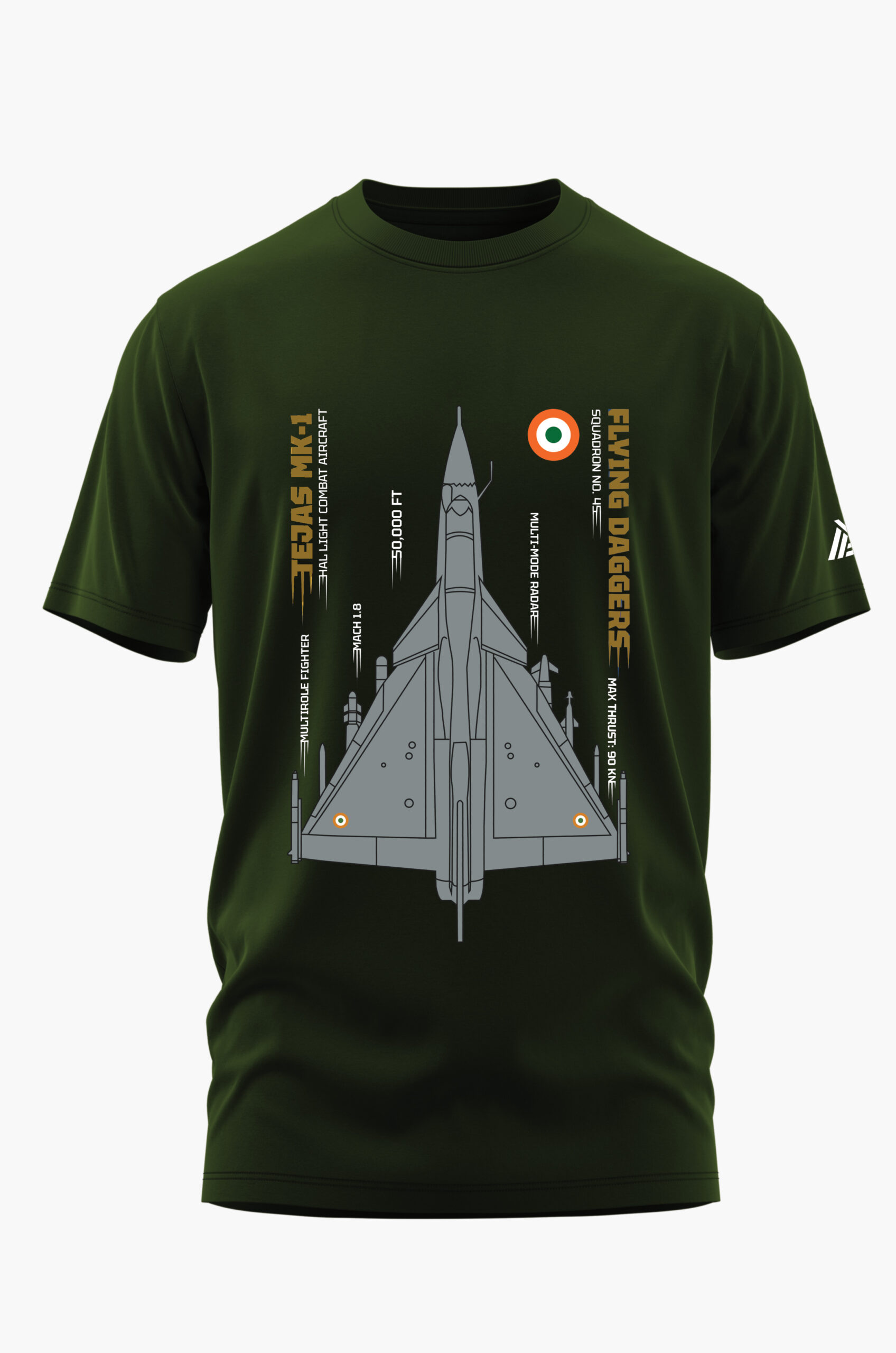 SQ. 45 FLYING DAGGERS COTTON T-SHIRT
