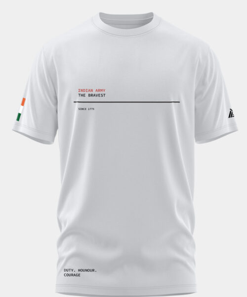 INDIAN ARMY THE BRAVEST COTTON TSHIRT