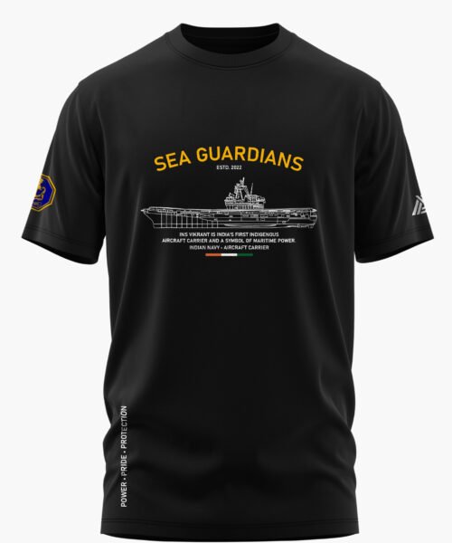INS VIKRANT BLUEPRINT COTTON T-SHIRT