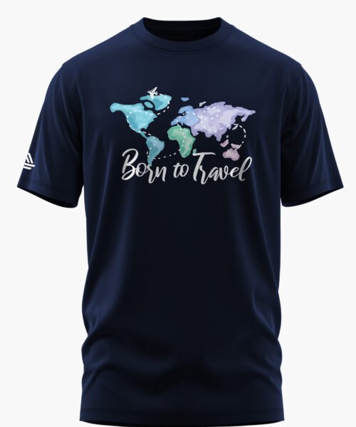 BORN TO TRAVEL COTTON T-SHIRT