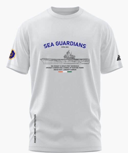 INS VIKRANT BLUEPRINT COTTON T-SHIRT