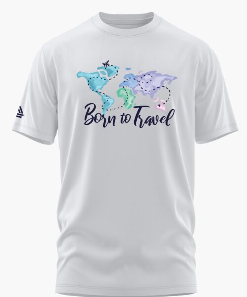 BORN TO TRAVEL COTTON T-SHIRT