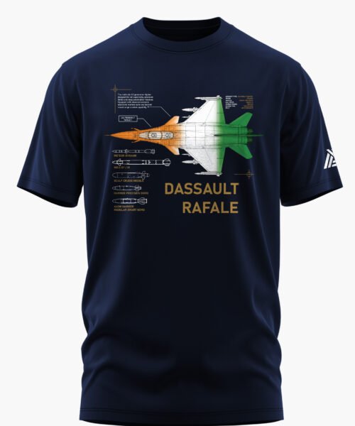 DASSAULT RAFALE BLUEPRINT COTTON T-SHIRT