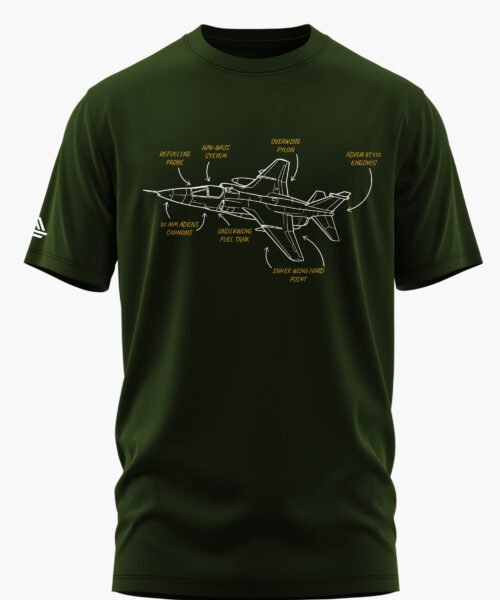 JAGUAR AIRCRAFT SCHEMATIC COTTON T-SHIRT