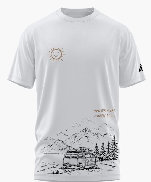 WANDER MORE WORRY LESS COTTON T-SHIRT