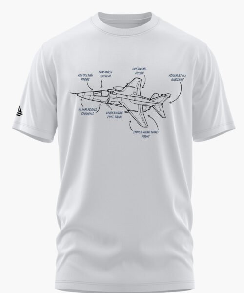 JAGUAR AIRCRAFT SCHEMATIC COTTON T-SHIRT