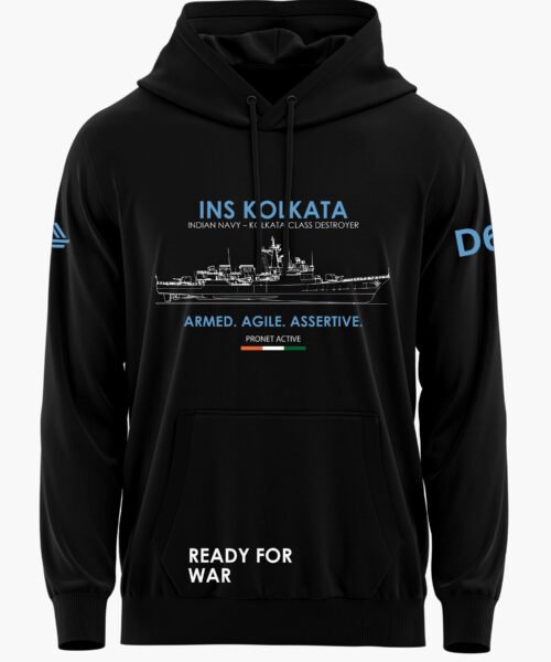 INS KOLKATA STEEL WAVE PREMIUM HOODIE