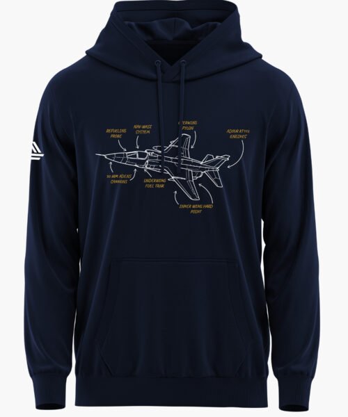 JAGUAR AIRCRAFT SCHEMATIC PREMIUM HOODIE