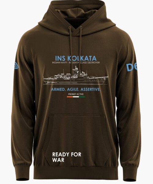INS KOLKATA STEEL WAVE PREMIUM HOODIE