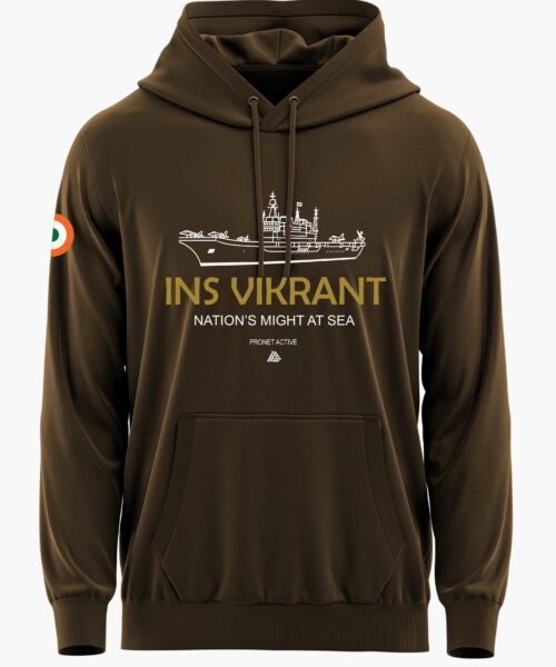INS VIKRANT NATION'S MIGHT PREMIUM HOODIE