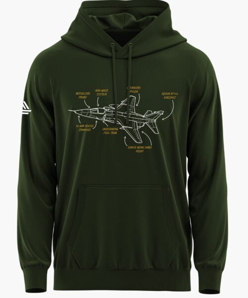 JAGUAR AIRCRAFT SCHEMATIC PREMIUM HOODIE