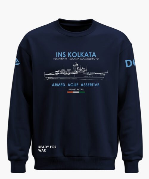INS KOLKATA STEEL WAVE CLASSIC SWEATSHIRT