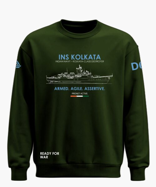 INS KOLKATA STEEL WAVE CLASSIC SWEATSHIRT