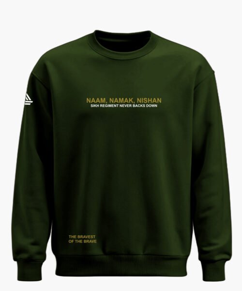 SIKH REGT. NEVER BACKS DOWN CLASSIC SWEATSHIRT